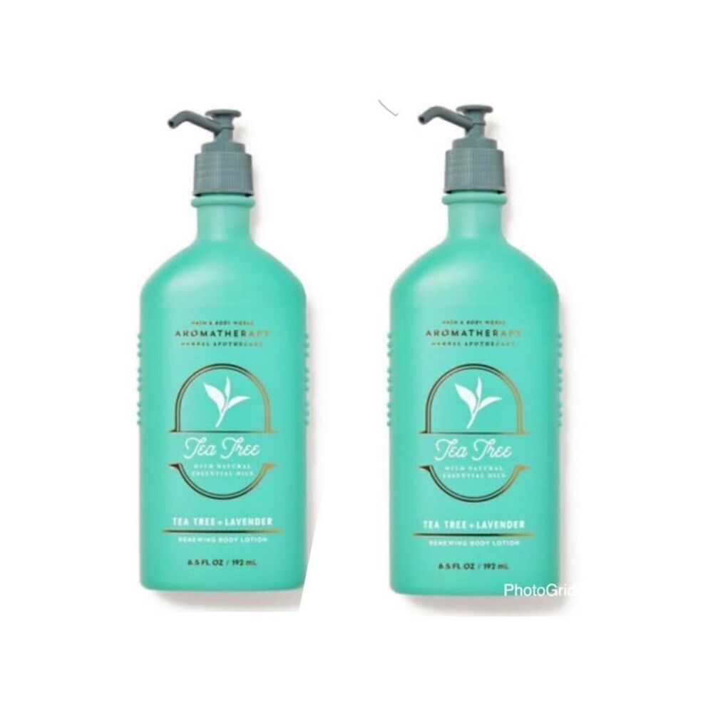 NWT 2 Pc Bath & Body Works Aromatherapy Tea Tree Lavender Body Lotion 6.5 fl oz
